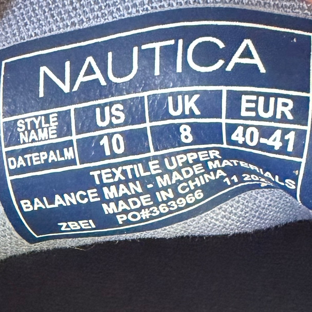 Nautica Datepalm Womens Blue Canvas Boat Shoes Loafers Size 10 Sneaker Sole - Picture 3 of 7